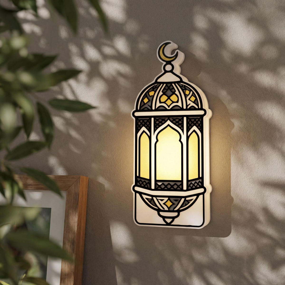 LED-WANDLEUCHTE 20.9/8.9/3.8 cm - Gelb, Kunststoff (8.9/3.8/20.9cm) - Authentics