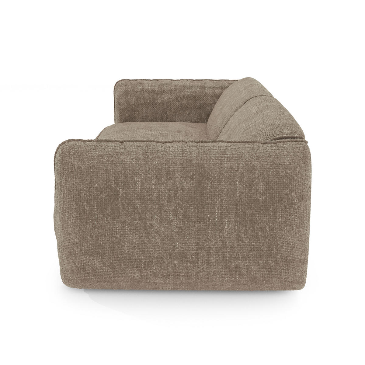 SOFA 4-SITZER Rastervelours Beige 230cm - Taupe, Textil (230/74/90cm) - Sia Home