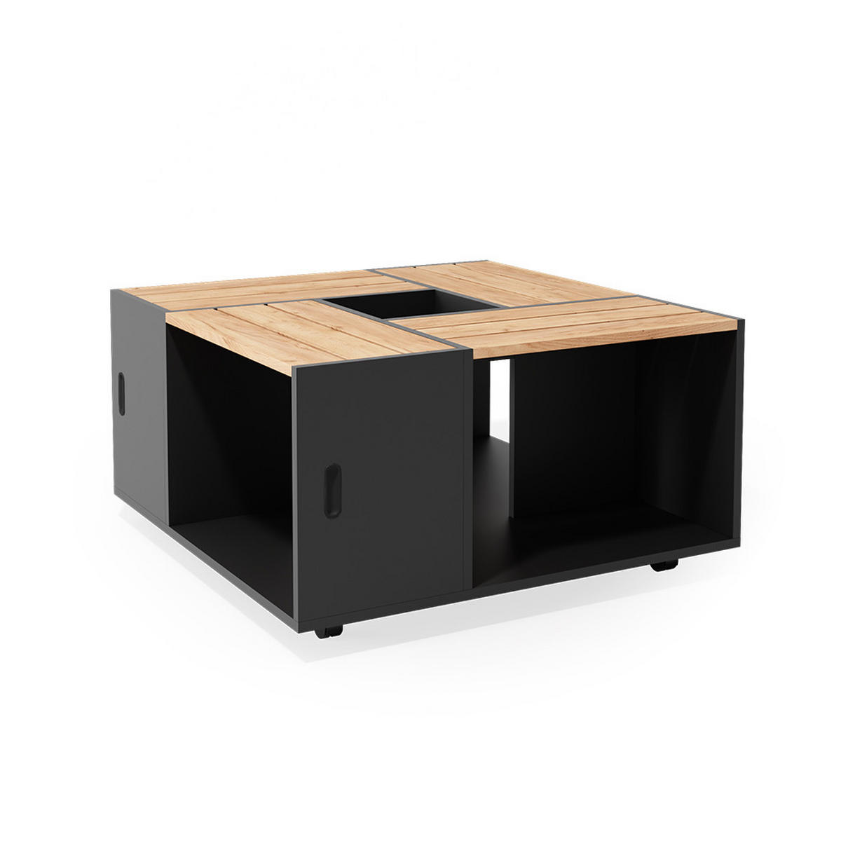 COUCHTISCH Anton Anthrazit 80 x 80 cm - Anthrazit, Holzwerkstoff (80/80/43cm) - Vicco