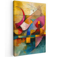 LEINWANDBILD Kunst - Abstrakt - Modern Deko Groß 90x140 cm - Gelb, Textil (90/140cm) - MuchoWow