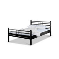 METALLBETT Lea / 180 x 200 cm / schwarz - Schwarz, Metall (180/200cm) - BED BOX