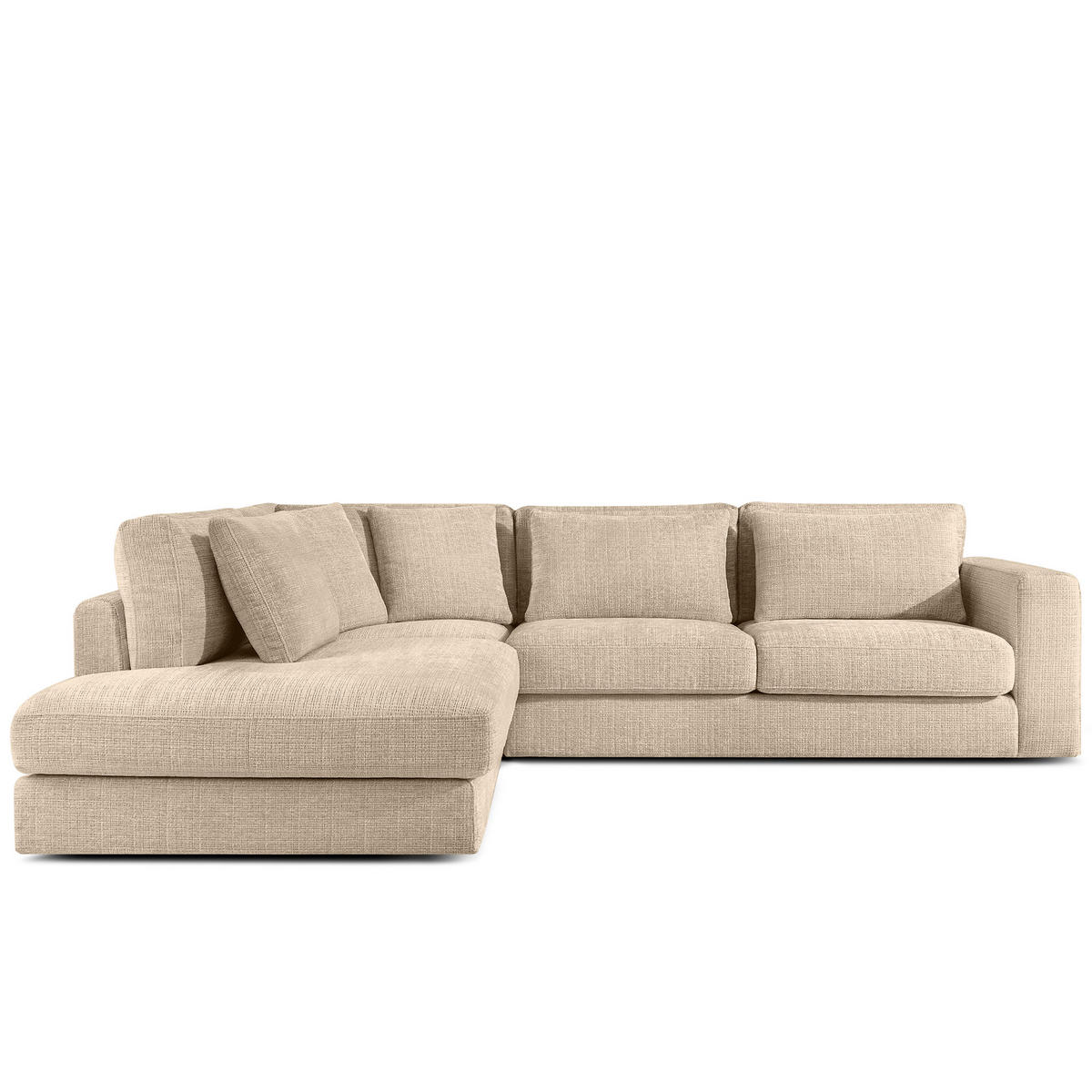 ECKSOFA links VERUS - Beige, Holz/Holzwerkstoff (297/248cm) - KONSIMO®