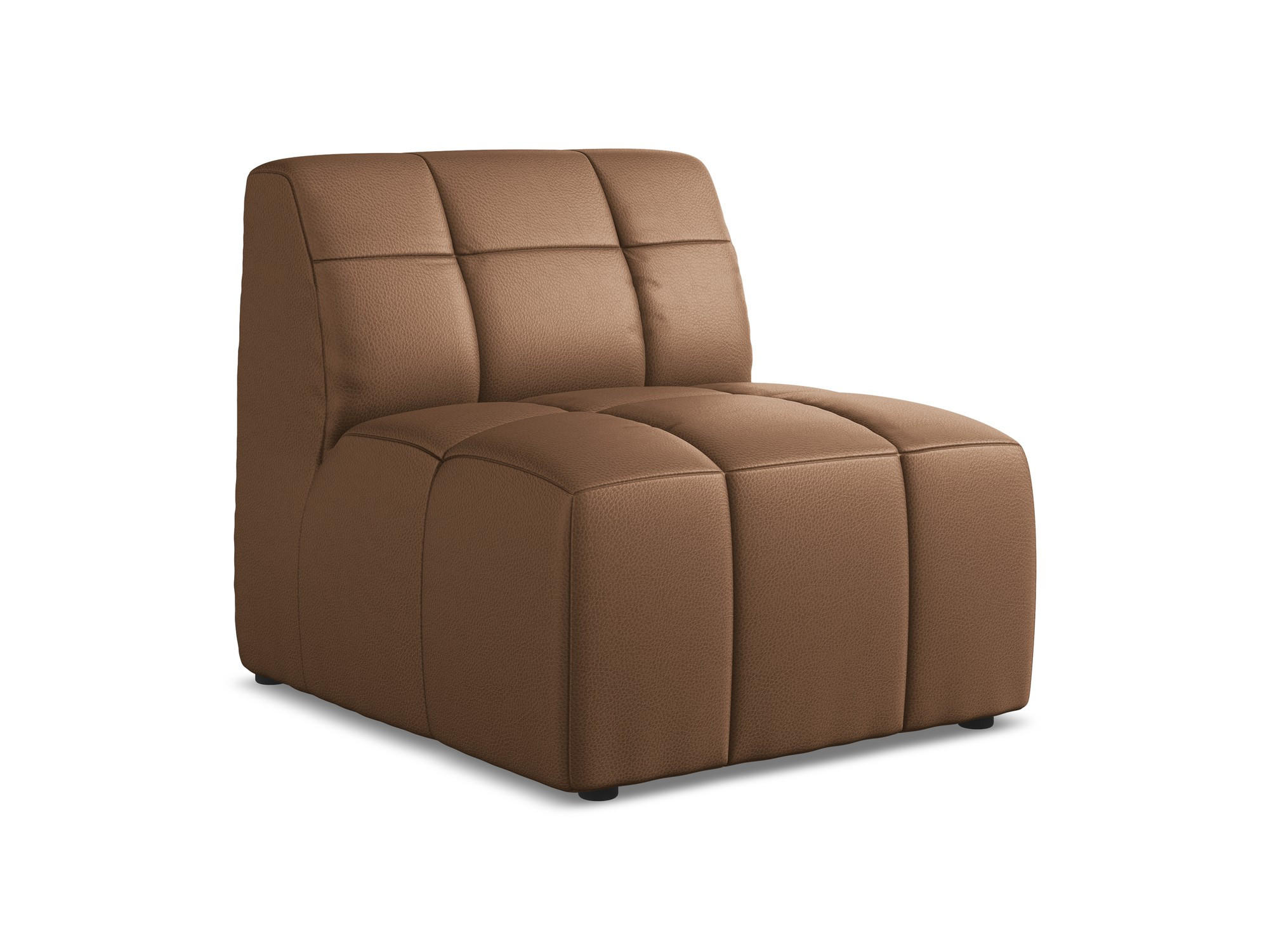 SOFAELEMENT Kunstleder Braun - Schwarz/Mokka, Holzwerkstoff/Kunststoff (75/77/90cm) - Makamii