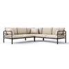 GARTENECKSOFA Worcully Beige / Schwarz - Beige, Textil (229/80/229cm) - Selsey