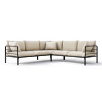 GARTENECKSOFA Worcully Beige / Schwarz - Beige, Textil (229/80/229cm) - Selsey