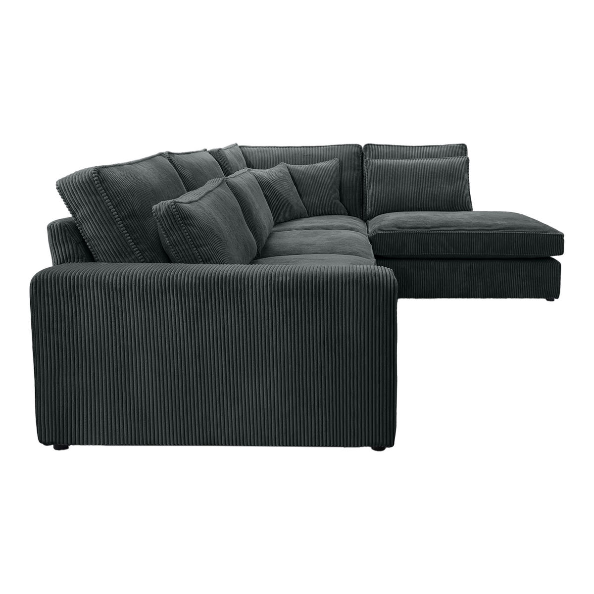 ECKSOFA CAMBO MINI Ohne Schlaffunktion, Dunkelgrau - Dunkelgrau, Textil (280/224cm) - Fedve