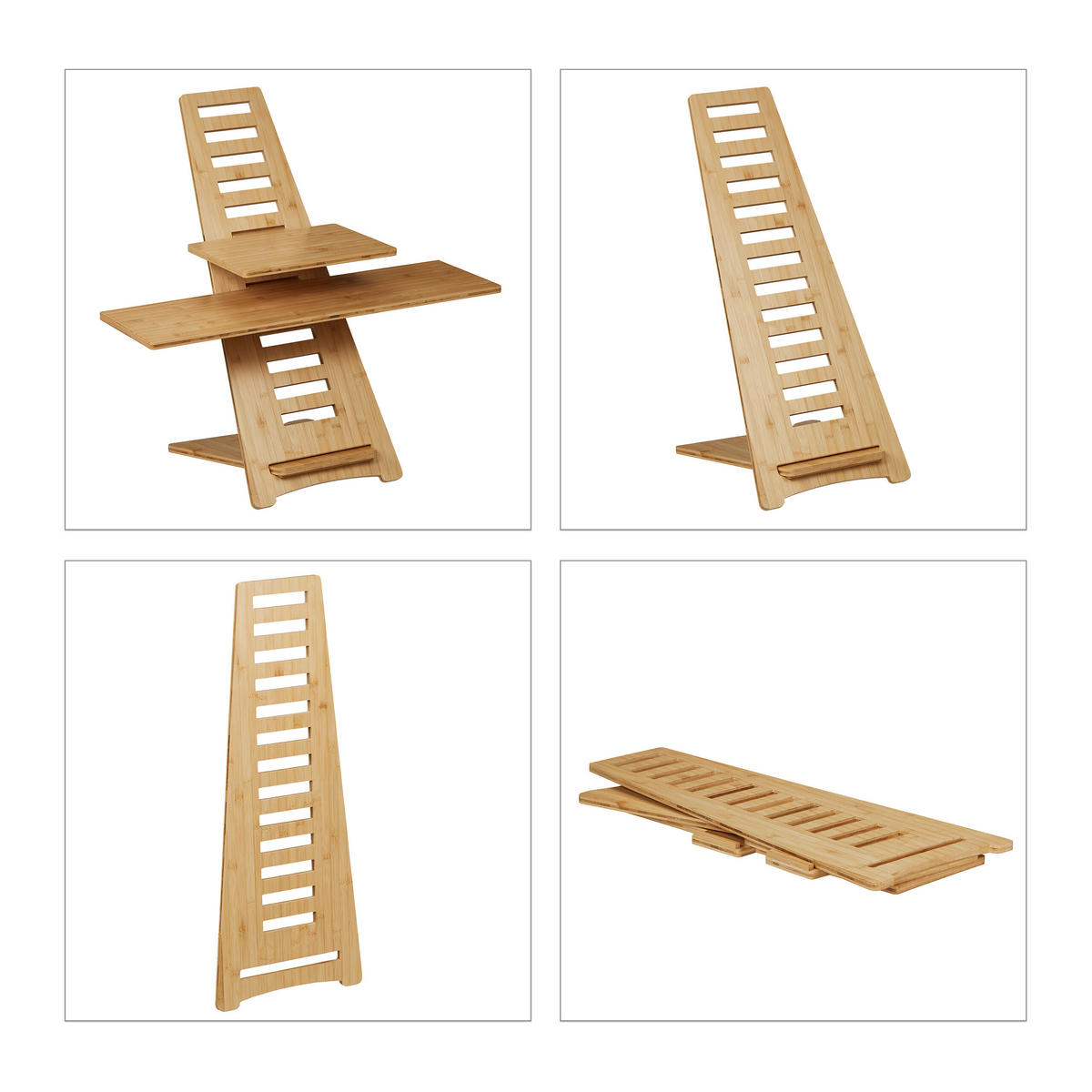 STEHPULT Aufsatz - Hellbraun, Holz (57/80/77.5cm) - Relaxdays