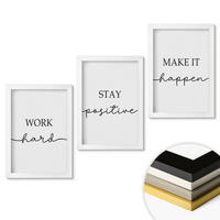 WANDBILDER 3er-Set - 20x30 cm Weißer Rahmen - Minimalistische Motivationsinschriften - Weiß, Kunststoff (20/30cm) - ArtPrintCave
