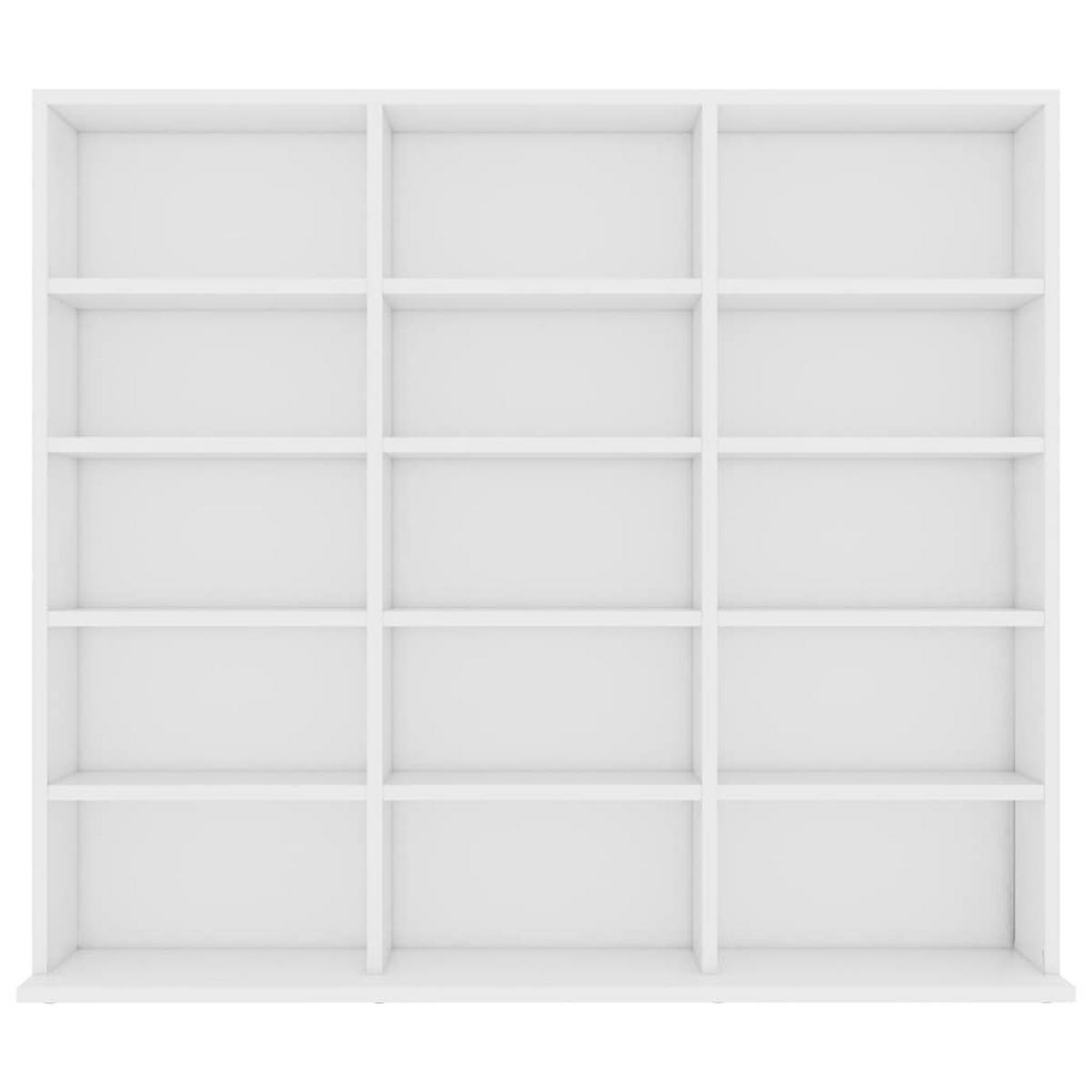 CD-REGALE mit 5 Ebenen 100/23/89,5 cm, aus Holzwerkstoff, in Weiß - Weiß, Holz (100/23/102cm) - vidaXL