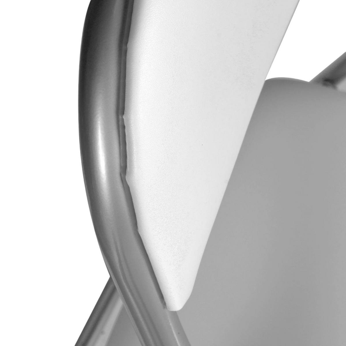 KLAPPSTUHL Weiß 47/43/79.5 cm - Grau, Metall (43/79.5/47cm) - DMORA