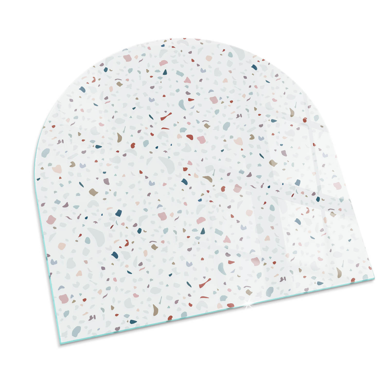 GLASPLATTE für Kamin 100x100 cm Weiß - Weiß, Glas (100/100/0.4cm) - ArtPrintCave