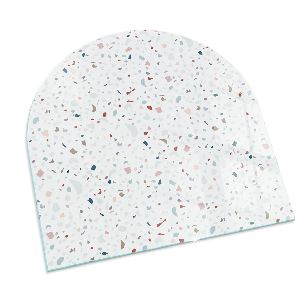 GLASPLATTE für Kamin 100x100 cm Weiß - Weiß, Glas (100/100/0.4cm) - ArtPrintCave