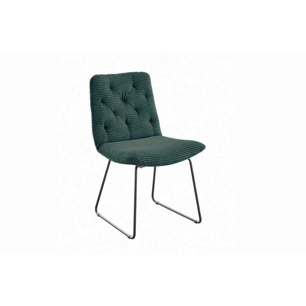 Thumbnail - Kawola Esszimmerstuhl, Smaragdgrün, Textil, 52x87x66 cm, Esszimmer, Stühle, Esszimmerstühle, Vierfußstühle