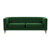 DREISITZER SOFA Slender-Velluto 10 - Grün, Holz/Textil (201/71/83cm) - SLF24