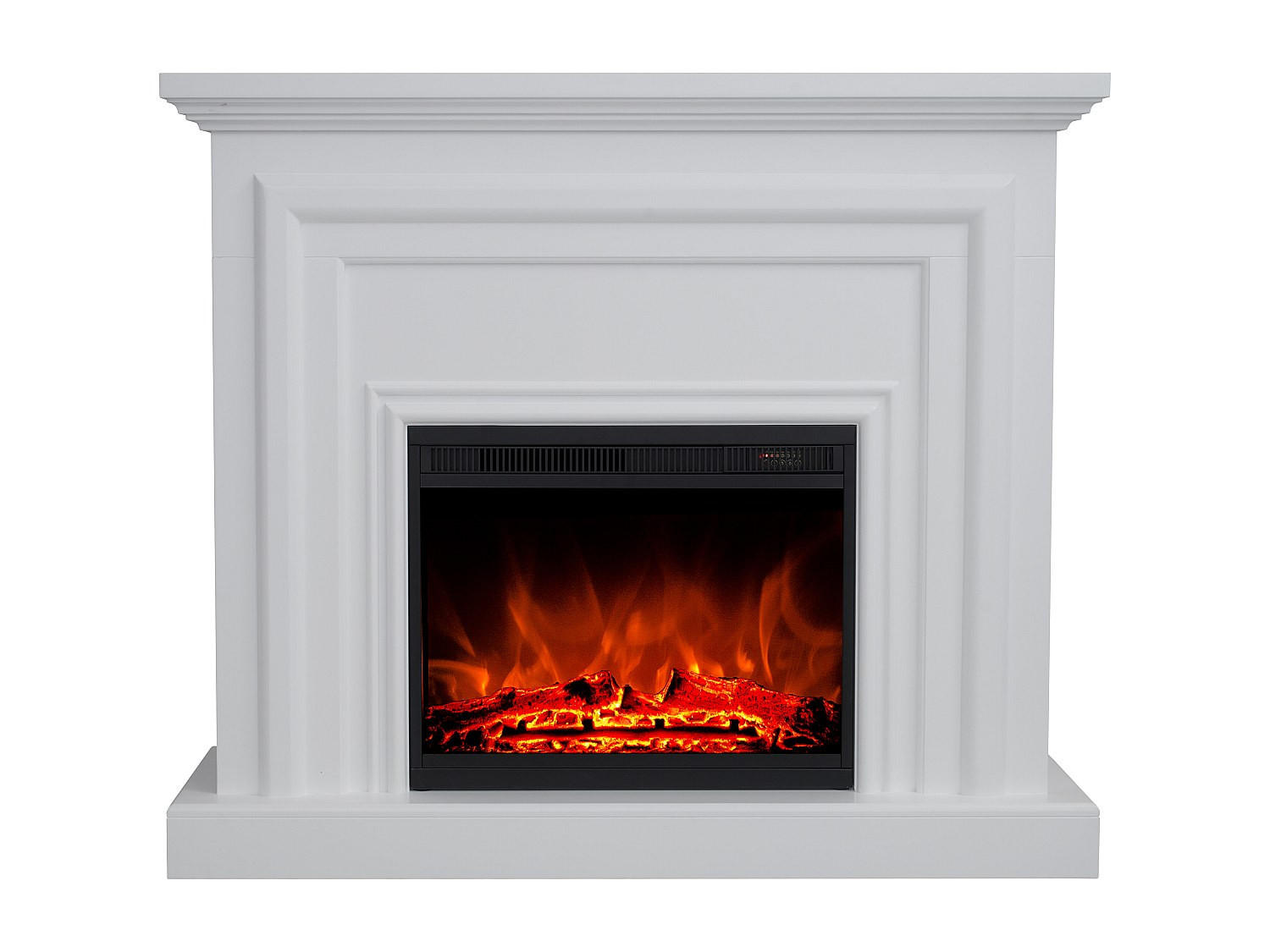 Vente-Unique Kamin Weiß 120x101.5x33 cm