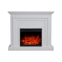 KAMIN - 120 x 33 - glas - weiß Otani - Weiß, Glas (120/101.5/33cm) - Vente-Unique