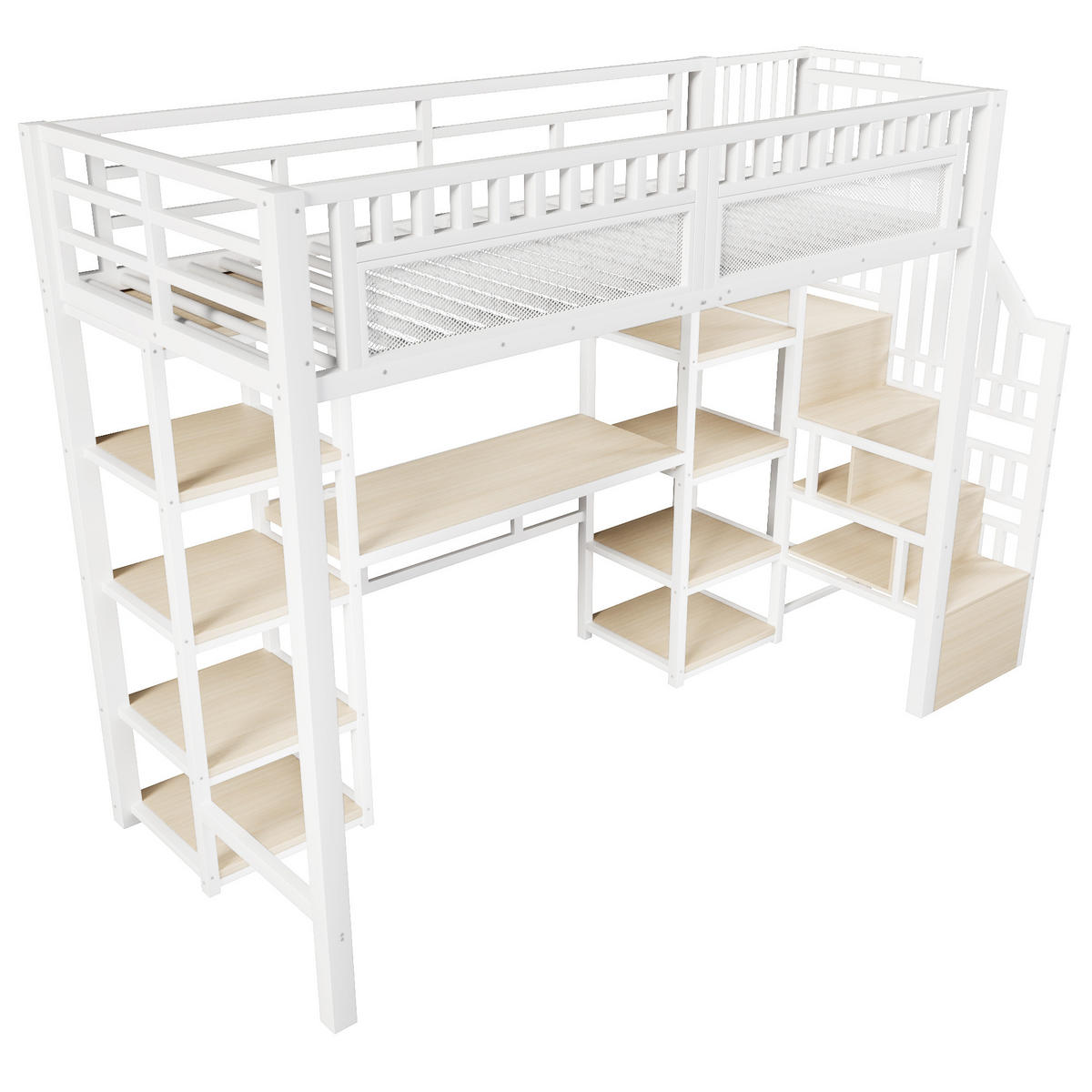 HOCHBETT Eisen 90/200 cm Weiß - Weiß, Metall - Raumix