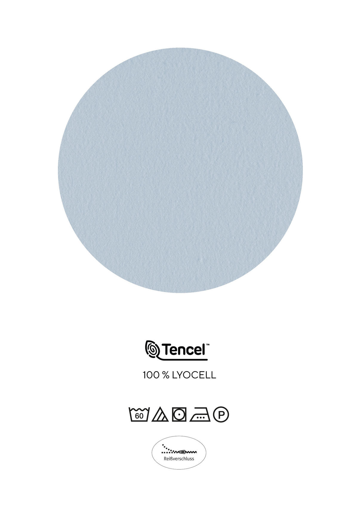 BETTWÄSCHE-GARNITUR Flanell UNI taubenblau, 135x200 cm + 80x80 cm - Blaugrau, Textil (135/200cm) - biberna