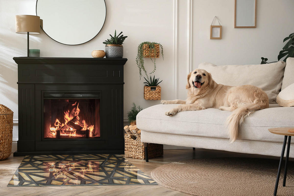 GLASPLATTE für Kamin 100x70 cm Braun - Braun, Glas (100/70/0.4cm) - ArtPrintCave