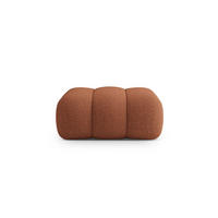 POUF Koge aus Chenille-Stoff ziegelrot - Orange, Textil (95/40/95cm) - Cosmopolitan Design
