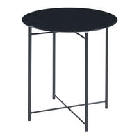 BEISTELLTISCH Ödeshög - Schwarz, Glas/Metall (42/42/45cm) - [en.casa]