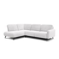 ECKSOFA FEBE 5-Sitzer links, creme - Creme/Schwarz, Holz/Textil (271/190cm) - Courtois Laville