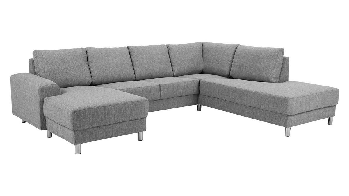 ECKSOFA hellgrau - Grau, Textil (287/221cm) - ebuy24