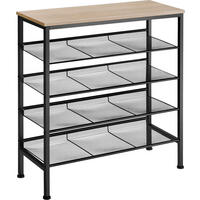 SCHUHREGAL Bournemouth,75,5 x 30,5 x 85,5 cm,Industrial Holz hell, Eiche Sonoma - Naturfarben, Holz (30.5/85.5/75.5cm) - tectake