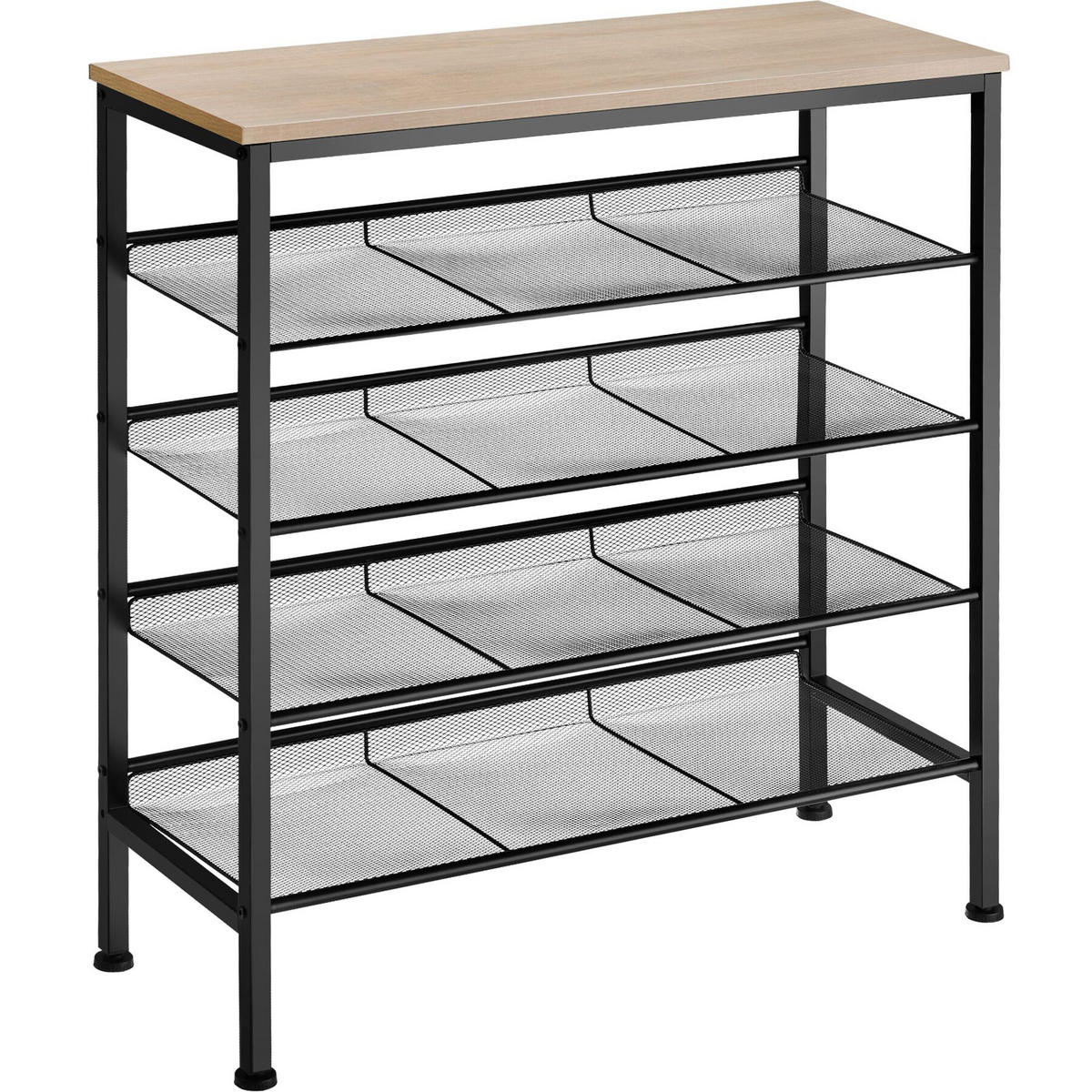 SCHUHREGAL Bournemouth,75,5 x 30,5 x 85,5 cm,Industrial Holz hell, Eiche Sonoma - Naturfarben, Holz (30.5/85.5/75.5cm) - tectake