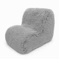 KINDERSESSEL Mammoth flauschig - Hellgrau, Textil (40/50/60cm) - MeowBaby