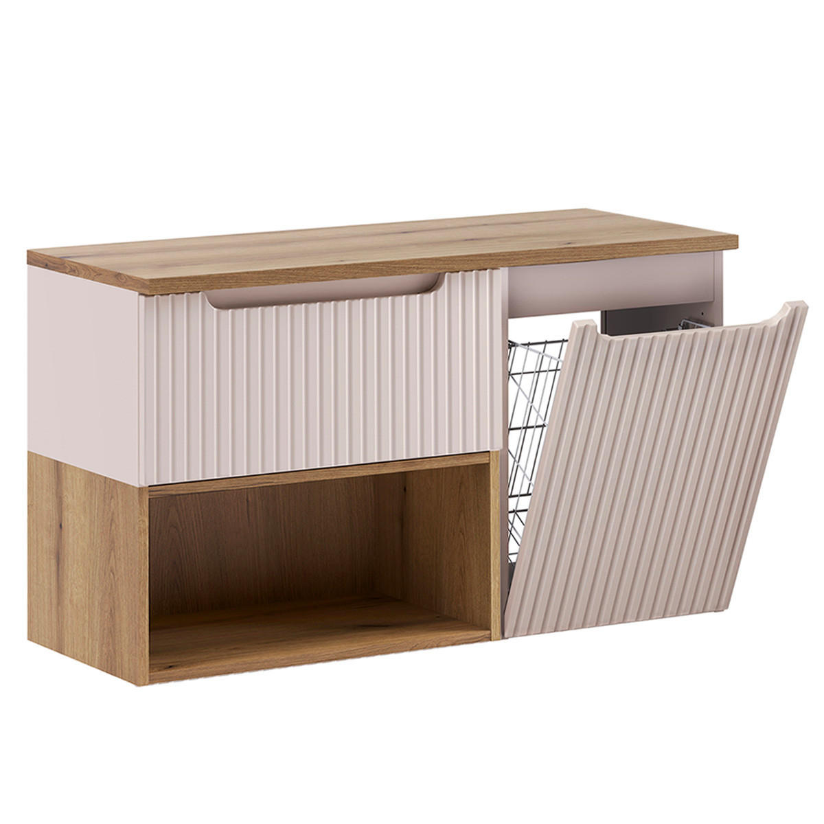WASCHTISCHUNTERSCHRANK 100.4cm Riva 2er-Set Kaschmir - Beige, Holzwerkstoff (100.4/60/40cm) - Petits-meubles