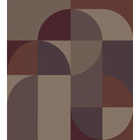 FOTOTAPETE Kreise im Bauhaus-Stil 2.5 x 2.79 m - Lila, Papier (250/279cm) - ESTAhome