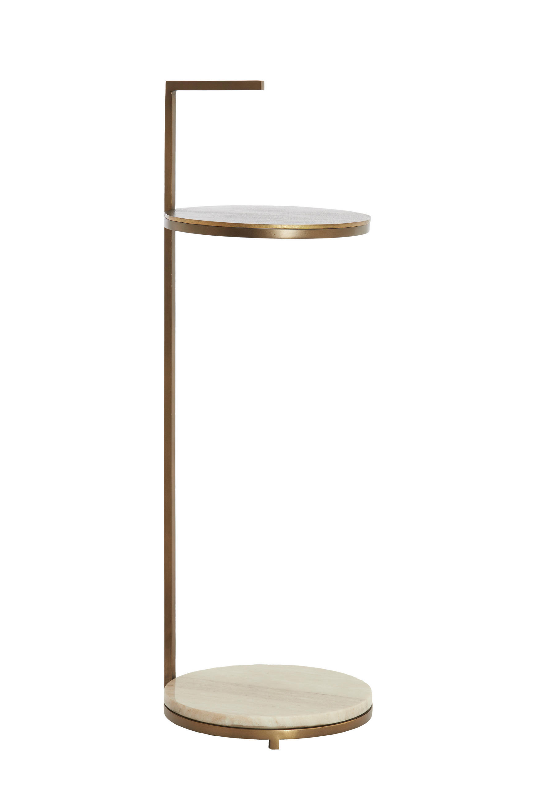 BEISTELLTISCH Leda Braun 26/26/76 cm - Braun, Stein (26/26/76cm) - Light & Living