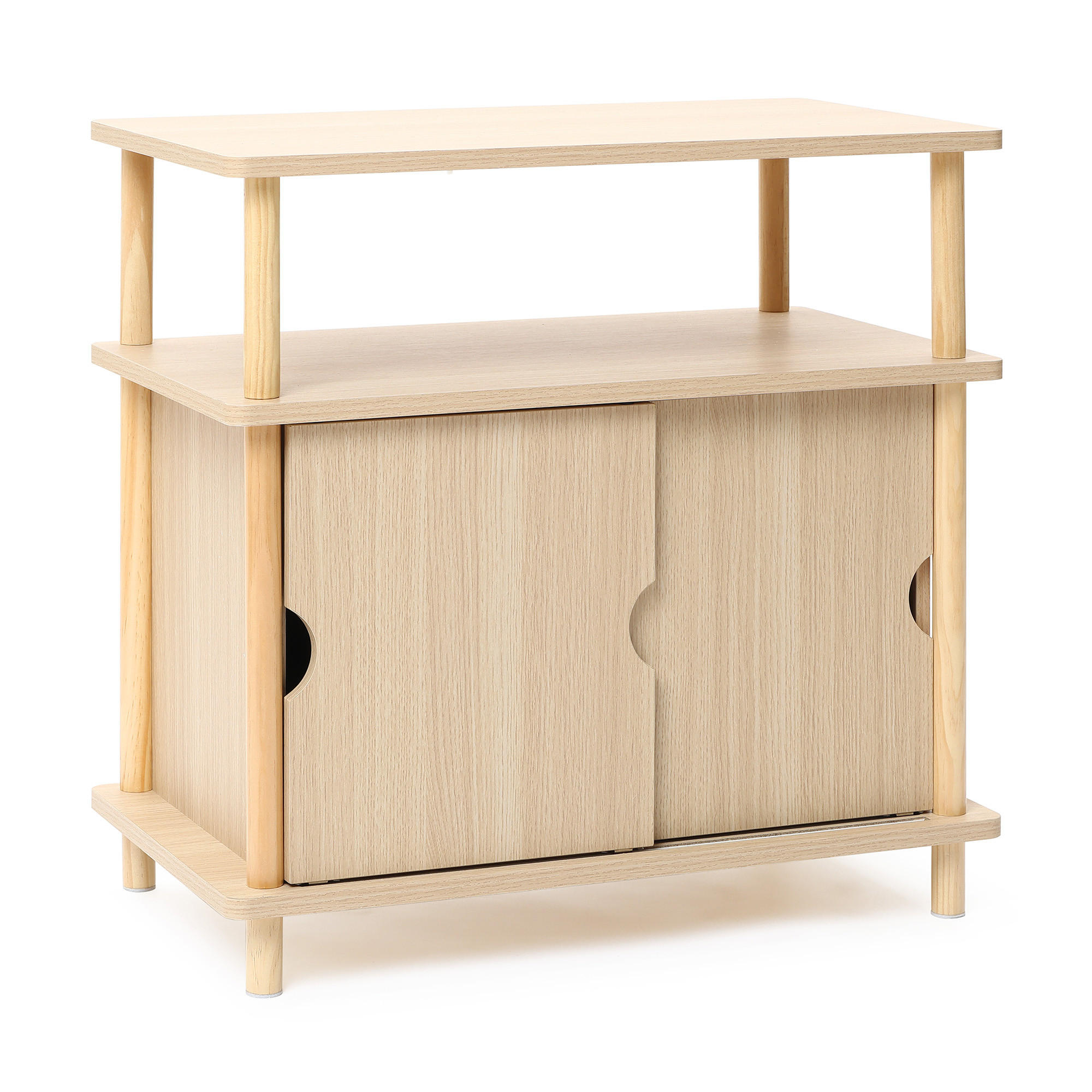 SIDEBOARD | B60 x T35 x H60 cm - Eichefarben, Holz/Holzwerkstoff (60/60.5/35cm) - Hometopia