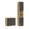 BADMÖBEL-SET 2-teilig Der Steuermann - Anthrazit, Holzwerkstoff (103/180/34cm) - Mokebo