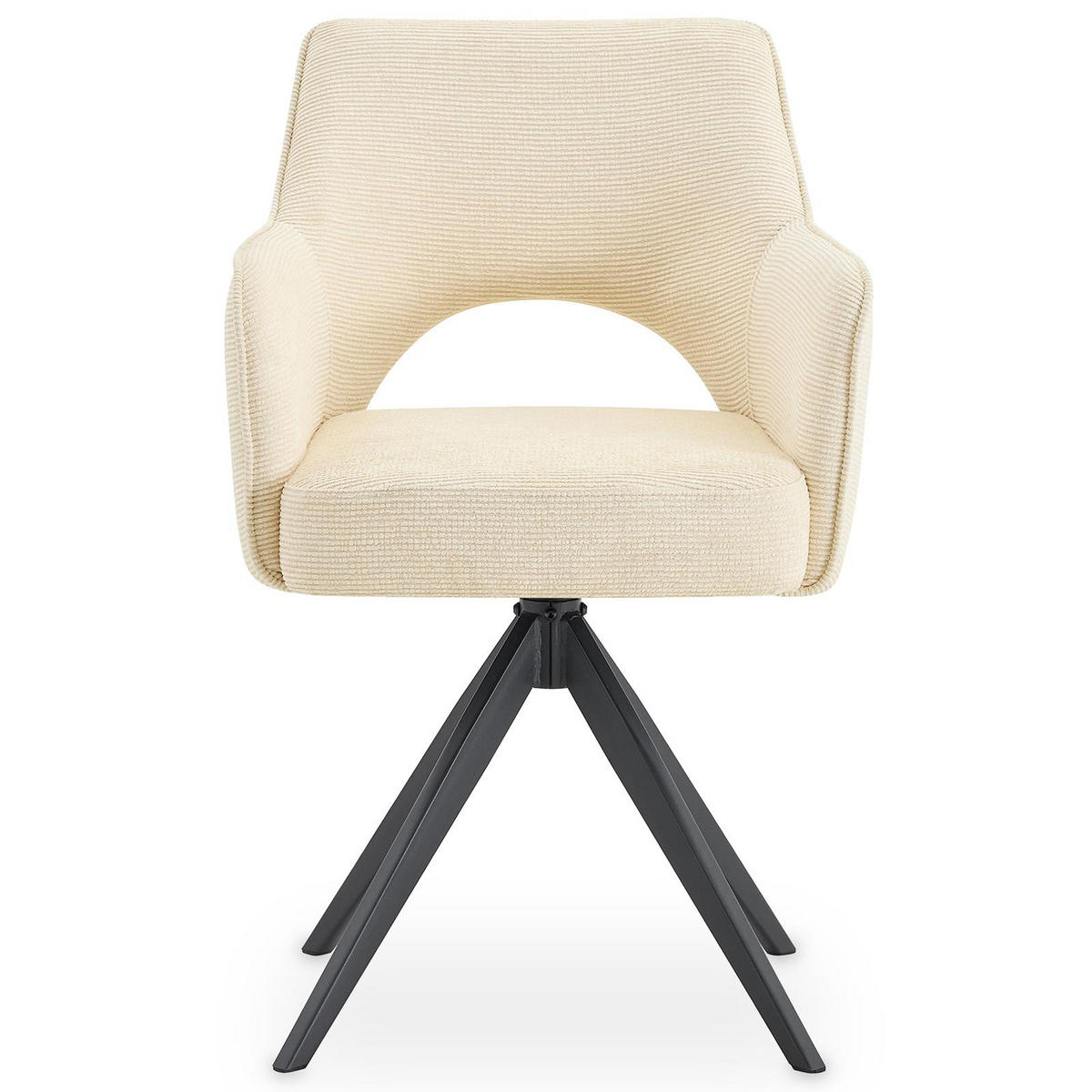 ESSZIMMERSTÜHLE FLORENCE 2er-Set cremeweiß - Creme, Textil (56/86/59cm) - IDIMEX