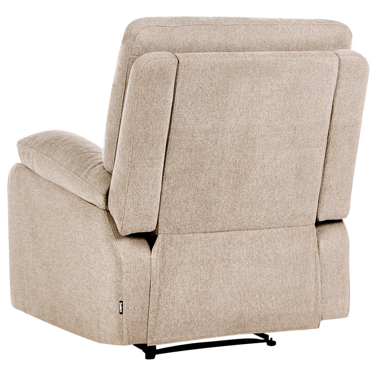 FERNSEHSESSEL mit Fußstütze Stoff Beige Bergen - Beige, Textil/Metall (90/101/72cm) - Beliani