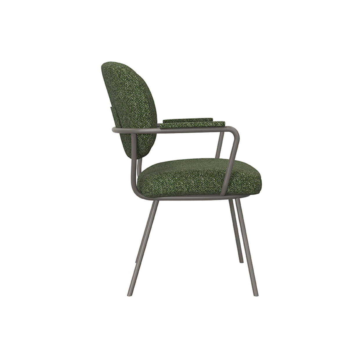 ESSZIMMERSTUHL Lausanne Grün 64/61/89 cm 2er-Set - Grün, Textil (61/89/64cm) - LABEL51