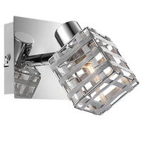 WANDLEUCHTE Aluminium Drahtgeflecht Silber - Silberfarben, Metall (9/11/12.5cm) - Globo Lighting