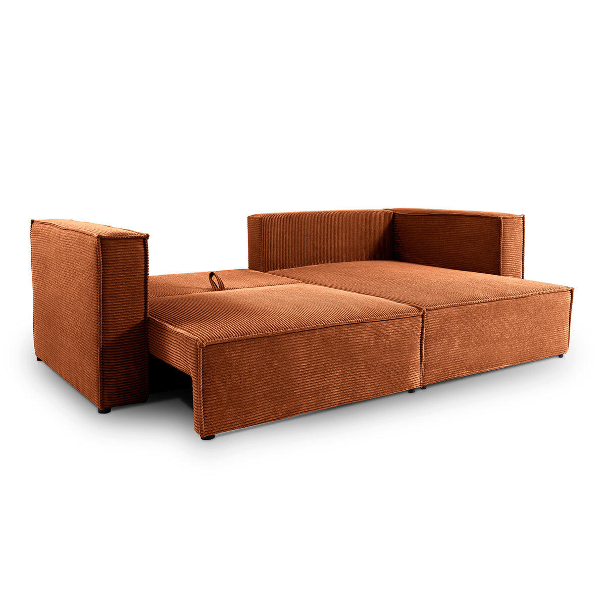 SOFA Jimmy 3 Sitzplätze Terracotta - Orange, Holz (245/77/148cm) - Petits-meubles