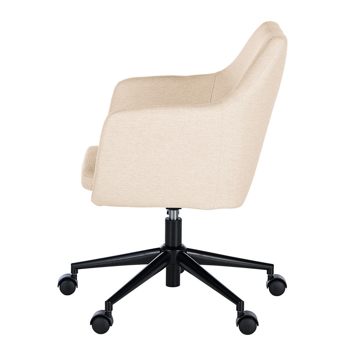 BÜRODREHSTUHL - Beige, Textil/Metall (58/91/58cm) - home24