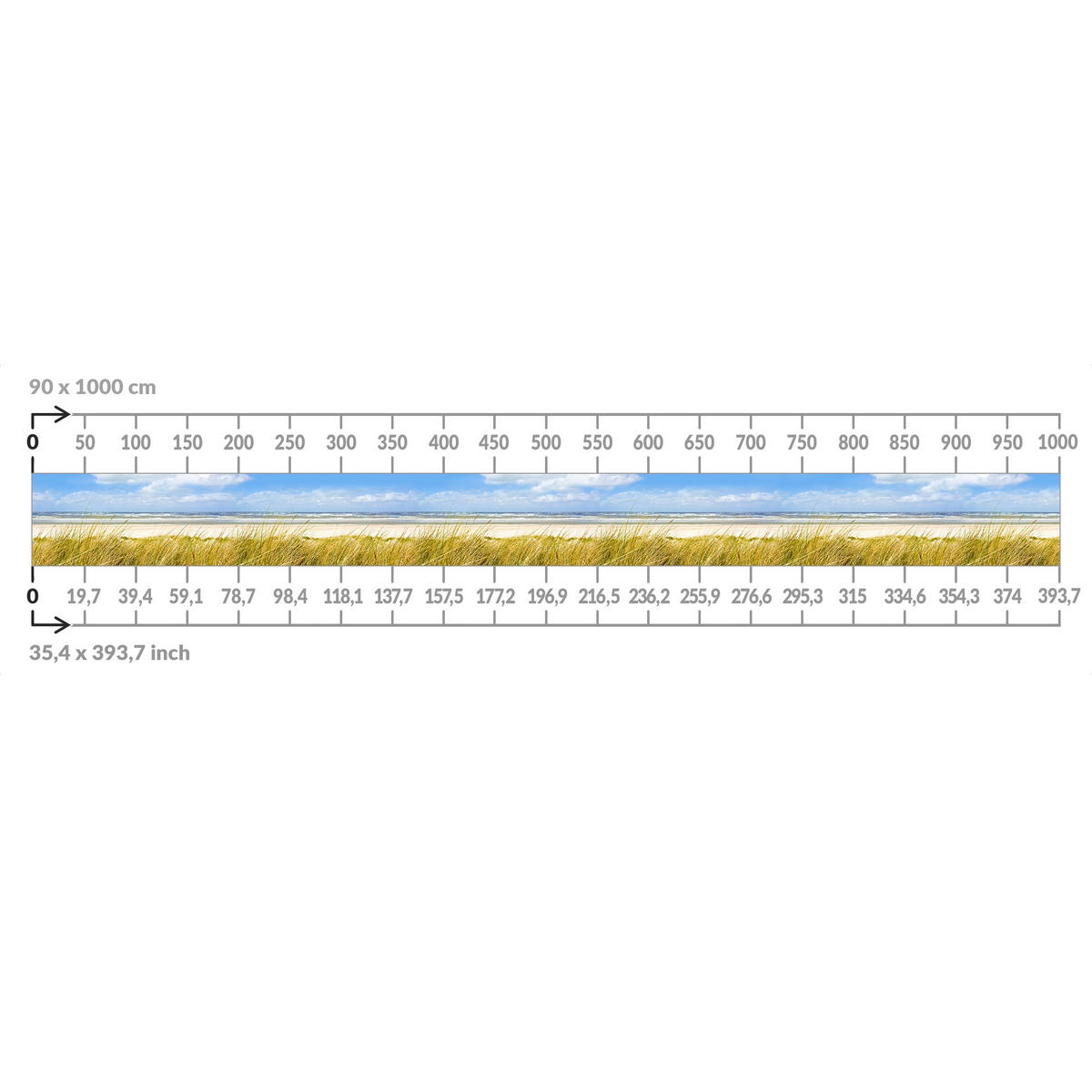 BALKON SICHTSCHUTZ An der Nordseeküste 500/90 cm - Blau, Kunststoff (500/90cm) - Bilderwelten