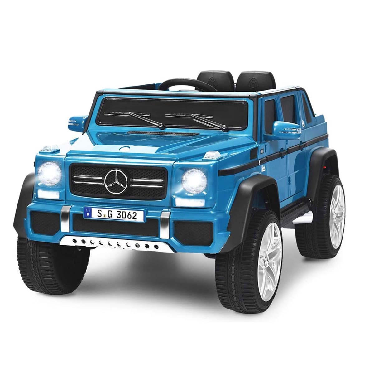 KINDERAUTO Mercedes Benz 12V Blau - Blau, Metall (115/67/57cm) - COSTWAY