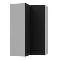 ECKHÄNGESCHRANK Bonn W14/60 grau / schwarz matt 60 / 60 / 96cm - Schwarz/Grau, Holz/Holzwerkstoff (60/96/60cm) - Feldmann-Wohnen
