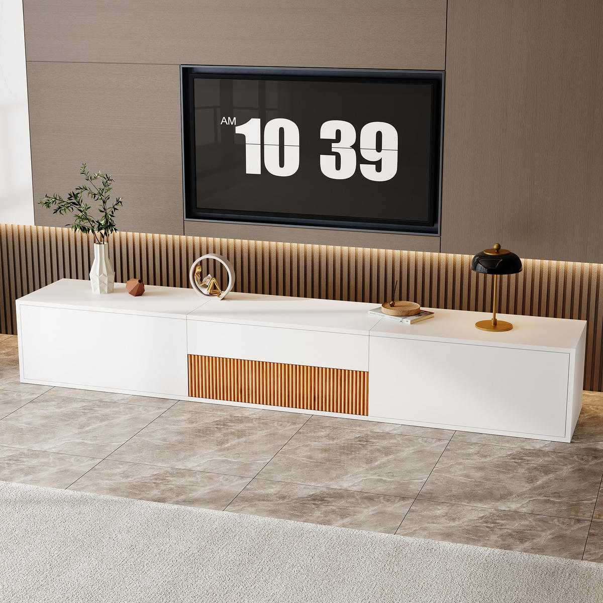 TV-LOWBOARD 180x34x30 cm modern - Weiß, Holzwerkstoff (180/30/34cm) - Fortuna Lai