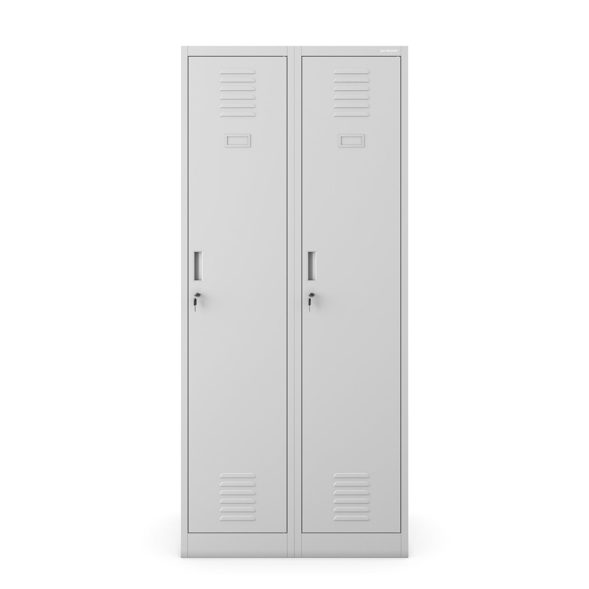 UMKLEIDESCHRANK KACPER - Grau, Metall (80/180/50cm) - Jan Nowak