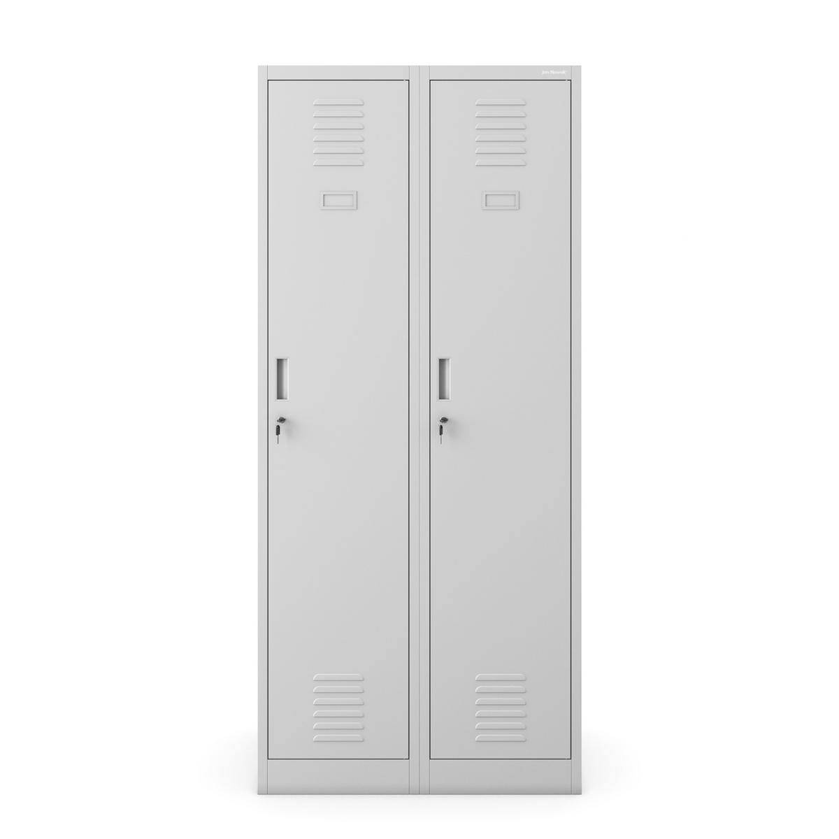 UMKLEIDESCHRANK KACPER - Grau, Metall (80/180/50cm) - Jan Nowak