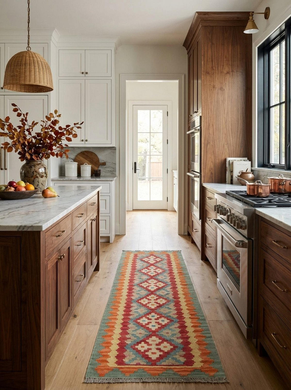 HANDWEBTEPPICH Kelim Gashgai Rot 200/60 cm Schurwolle - Rot, Textil (60/200cm) - Looma