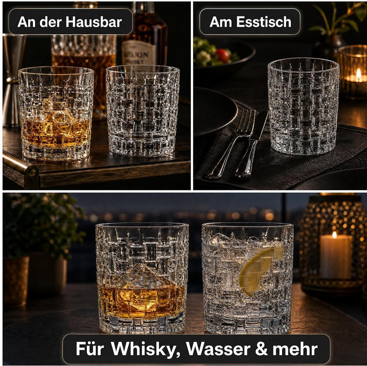 WHISKYBECHER by Nachtmann Bossa Nova 4er Set - Transparent, Glas (0.33L) - Der-Porzellan-Laden