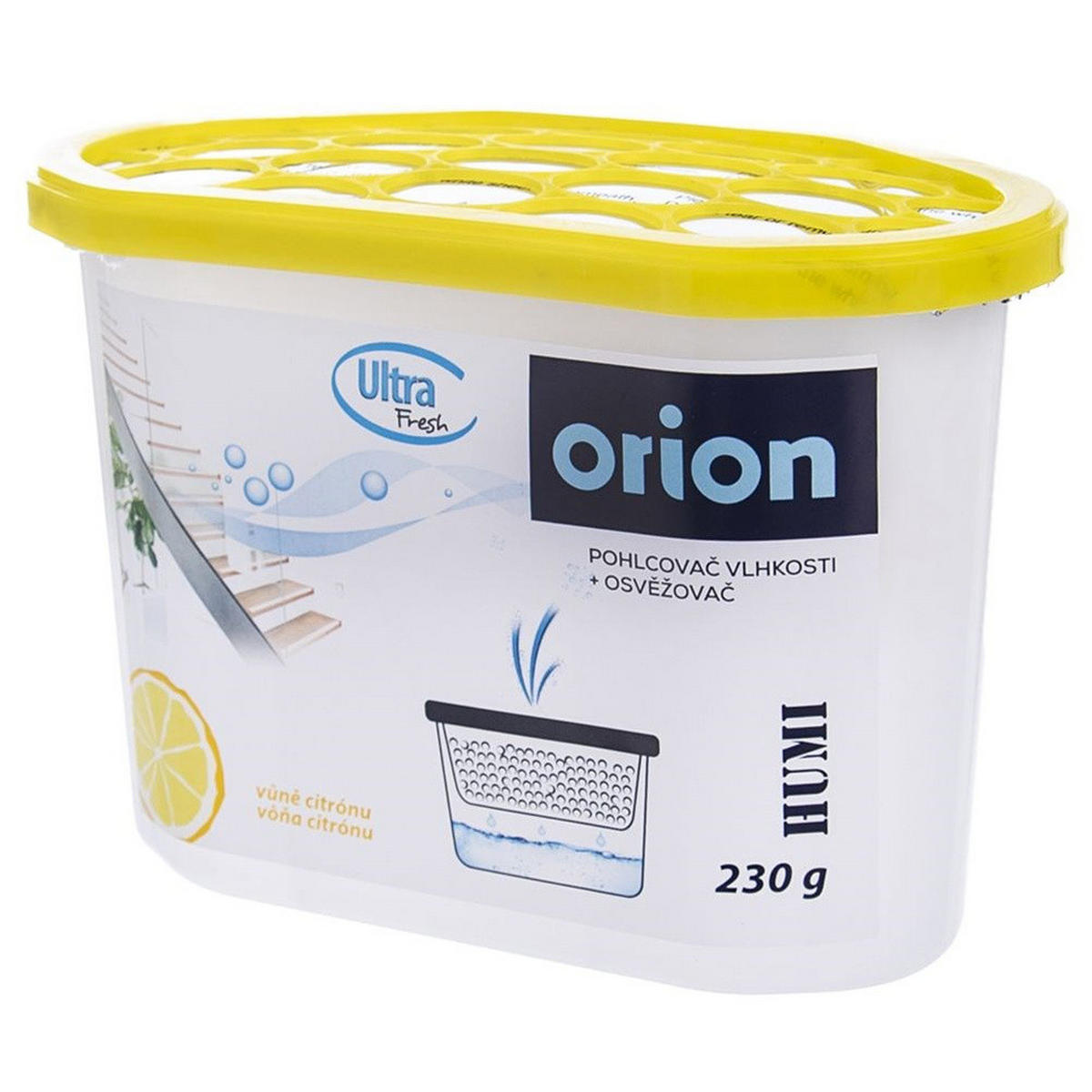 FEUCHTIGKEITSABSORBER Ultra Fresh gelb - Gelb, Kunststoff (8.5/8.5/15cm) - Orion 